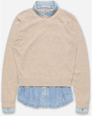 Acne Studios Layered Wool Jersey - White