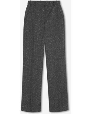McQueen Wool Dress Trousers - Grey