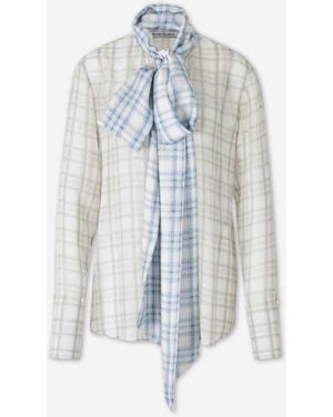 Acne Studios Blouse With Bow - Blue