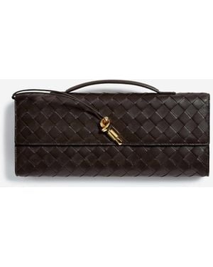 Bottega Veneta Andiamo Clutch Bag - White