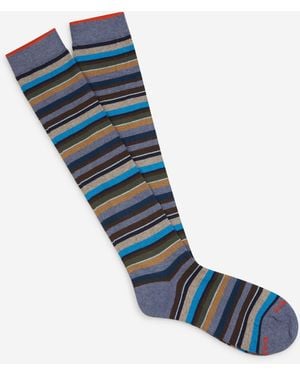 Gallo Micro Striped Socks - Blue