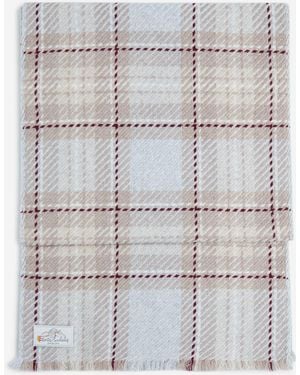 Santa Eulalia Cashmere Plaid Scarf - White