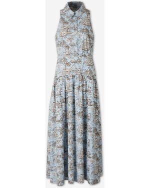 STAUD Romy Midi Dress - White