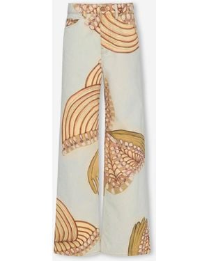 Ulla Johnson Jeans Anchos Willow - Neutro