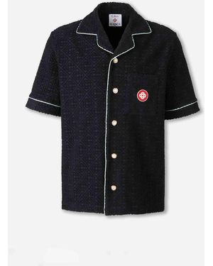 CASABLANCA Monogram Towelling Shirt - Black