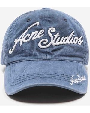 Acne Studios Cappello Logo - Blu