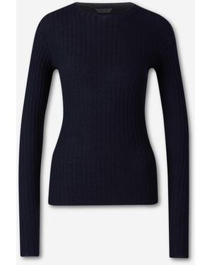 Balenciaga Jersey Côtelé Fin - Bleu