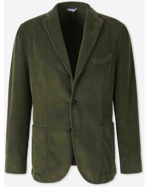 Boglioli Corduroy Crossover Blazer - Green