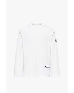 Moncler RE-ICONS T-Shirt A Maniche Lunghe - Bianco