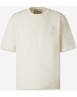 Ami Paris Maglietta Girocollo - Bianco