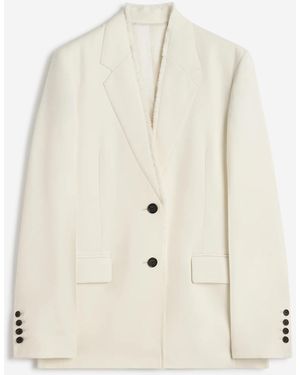 TOTEME Blazer Dritto Sfrangiato - Bianco