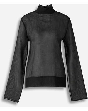 TOTEME Semi-Transparent Blouse - Black