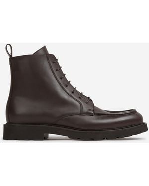 Canali Stiefel Im Militärstil - Braun
