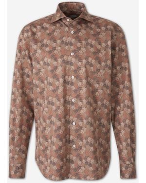 Vincenzo Di Ruggiero Printed Cotton Shirt - Brown