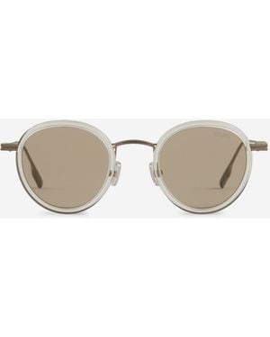 ZEGNA Round Sunglasses - Natural