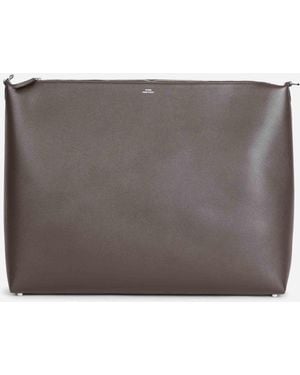 TOTEME Bolso Piel Bevel - Gris