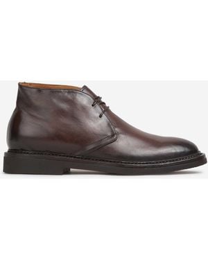 Officine Creative Leather Lace-Up Ankle Boots - Brown