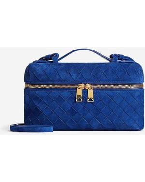 Bottega Veneta Bang Bang Intrecciato Tasche - Blau