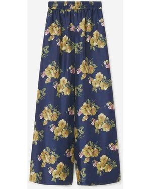 La DoubleJ Seidenpalazzo-Hosen - Blau