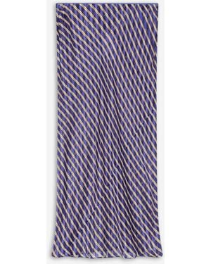 Dries Van Noten Devoré Midi Skirt - Purple