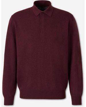 Canali Jersey Cuello Polo - Rojo