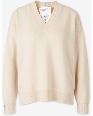 Peserico V-Neck Jumper - White
