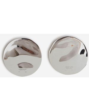 Jil Sander Circular Earrings - White