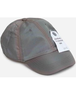 Acne Studios Cappellino Con Toppa Con Logo - Grigio