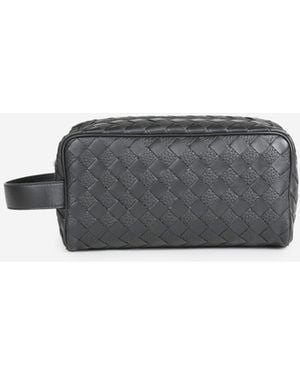Bottega Veneta Intrecciato Toiletry Bag - White