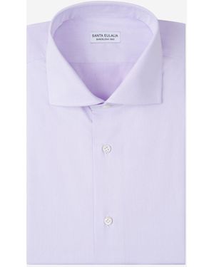 Santa Eulalia Plain Cotton Shirt - Purple