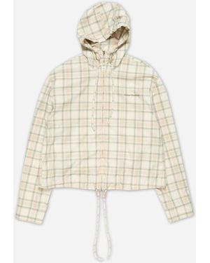 Acne Studios Plaid Jacket With Hood - White