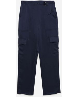 Jonathan Simkhai Linen Cargo Trousers - Blue