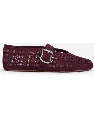 Alaïa Flat Vienne Ballet Flats - Purple