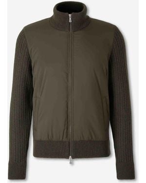 Gran Sasso Padded Wool Cardigan - Green