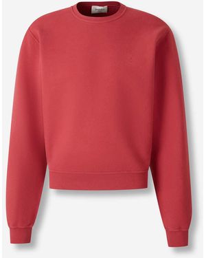 Saint Laurent Sweatshirt Col Rond - Rouge