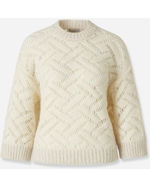 Peserico Perforated Knit Jumper - Natural
