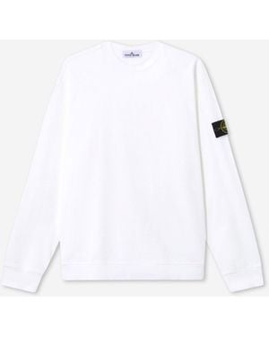 Stone Island Sweatshirt Mit Rundhalsausschnitt - Weiß