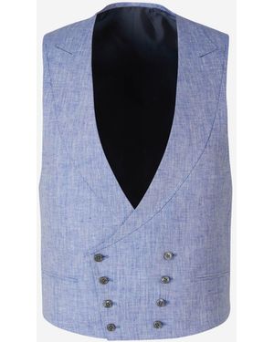Santa Eulalia Gilet Doppiopetto Classico - Blu