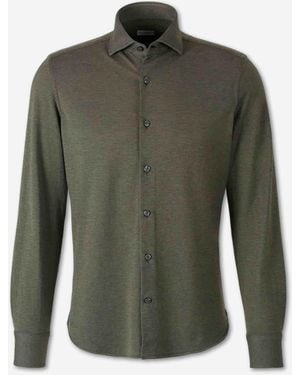 Santa Eulalia Plain Cotton Knit Shirt - Green