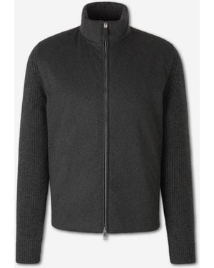 ZEGNA Cashmere Zip Cardigan - Black