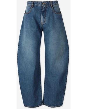 Alaïa Balloon Wide Leg Jeans - Blue