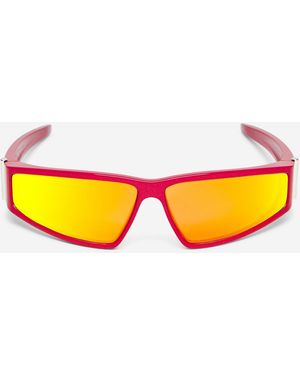 McQueen Occhiali Da Sole Avvolgenti - Giallo