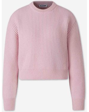 Jil Sander Cropped Wool Jersey - Pink
