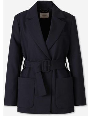 Dorothee Schumacher Straight Blazer With Belt - Blue