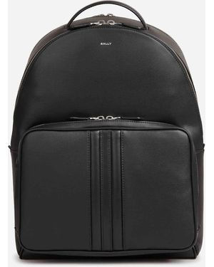 Bally Leder Logo Rucksack - Schwarz