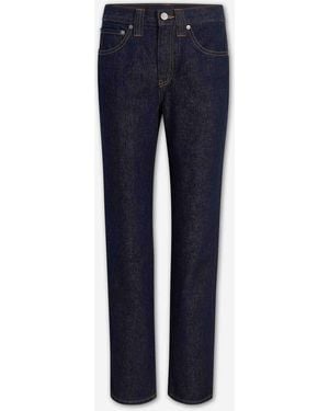 KHAITE Cotton Straight Leg Jeans - Blue