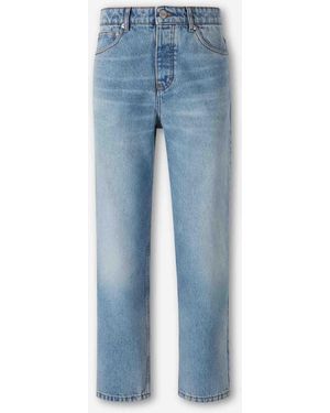 Ami Paris Weite Gerade Jeans - Blau