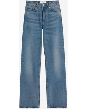Ami Paris Cotton Flare Jeans - Blue