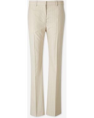 Acne Studios Pinstripe Pants - Natural