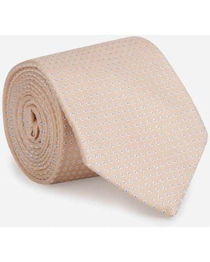 Petronius Silk Floral Tie - Natural